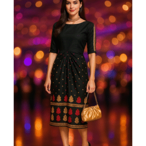 elegant dress made of assam silk