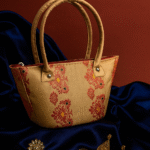 handbag made of muga silk