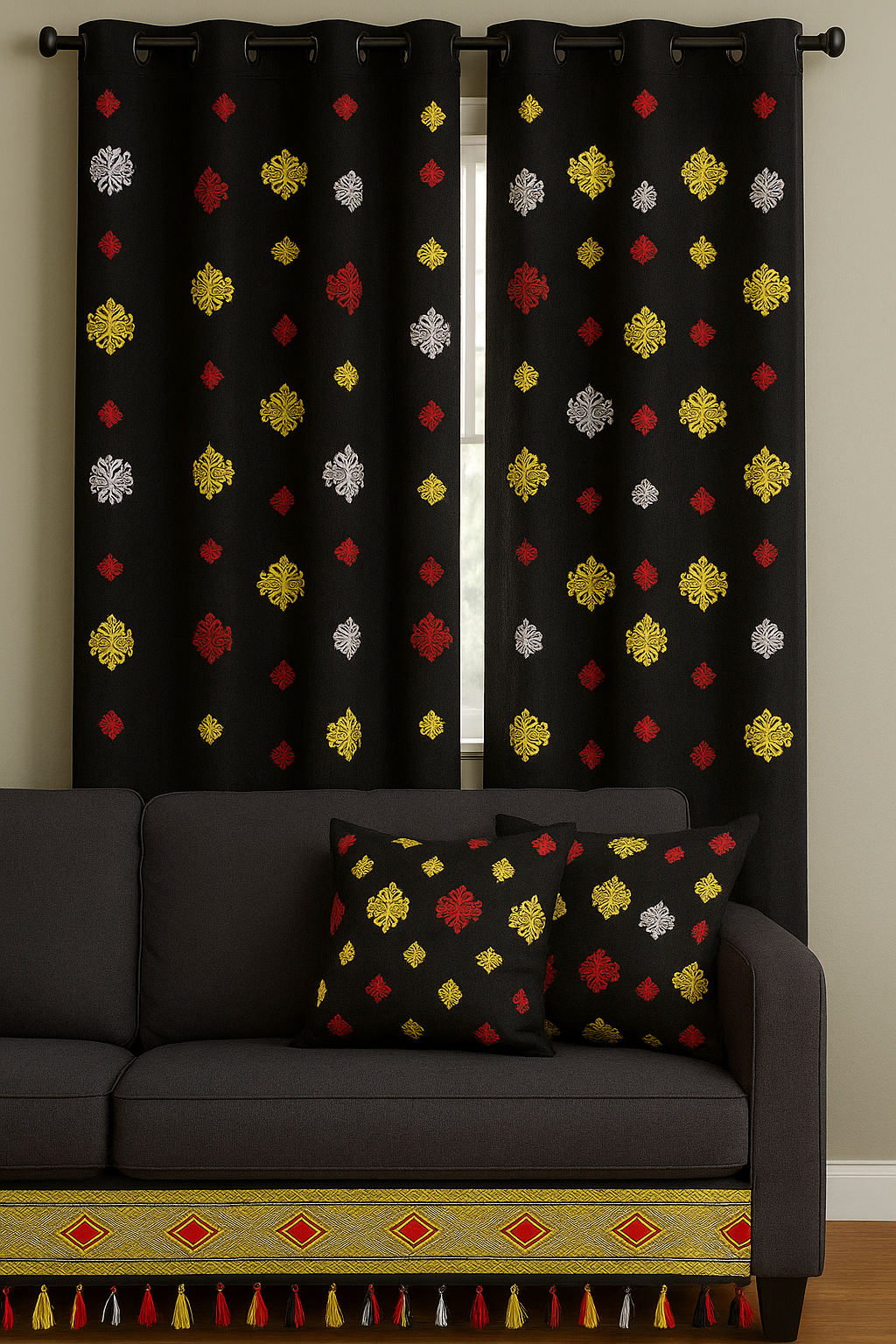 ad decor cushion n curtain set