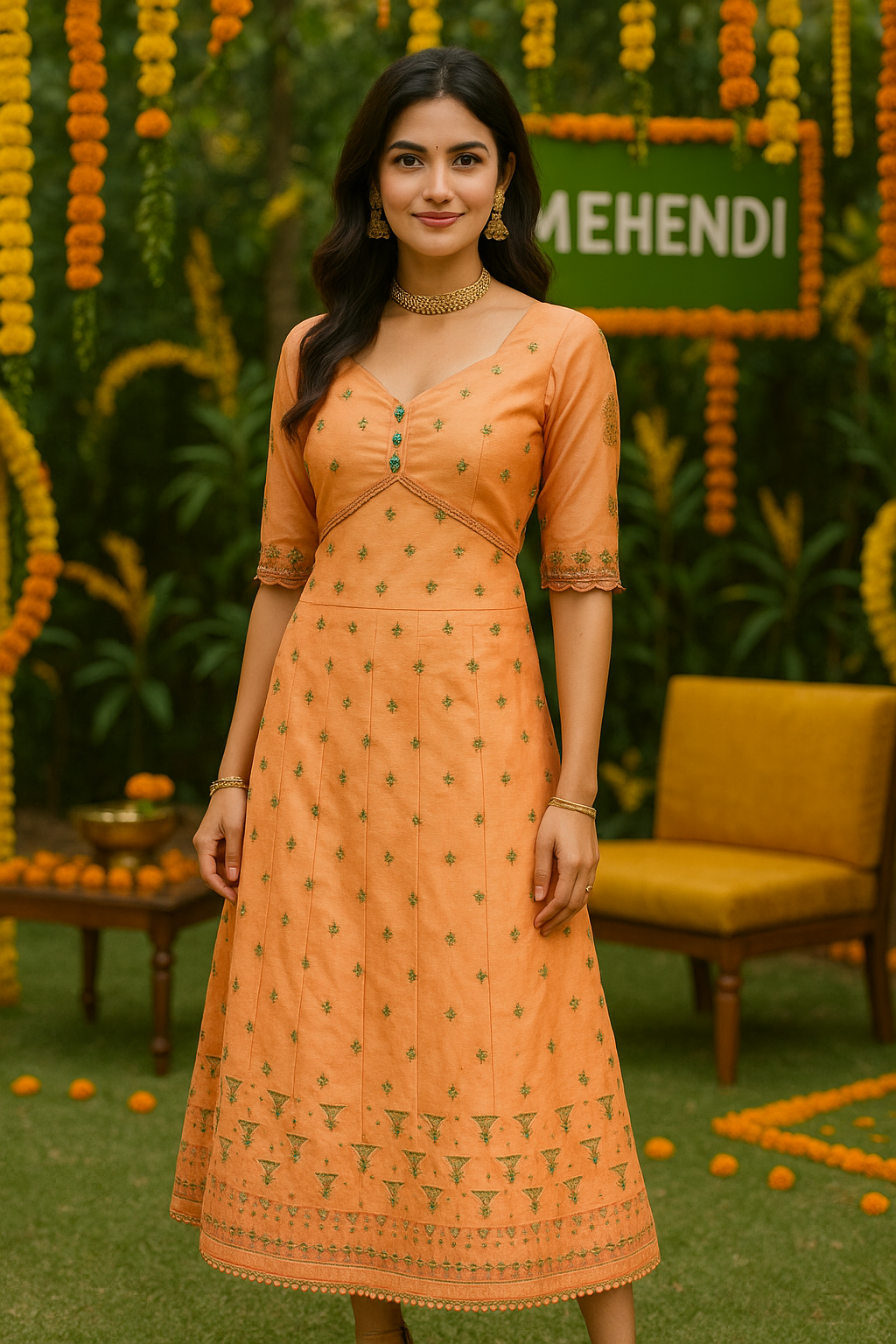 party wear a line dress