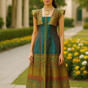 raanivat party wear dress made of silk