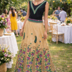 raanivat unique one piece dress made of muga silk