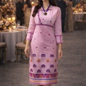 rannivat knee length collar one piece dress