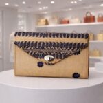 velluria handcrafted muga silk clutch bag