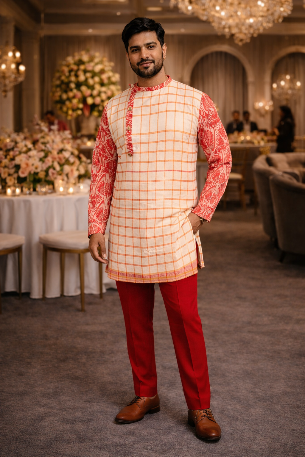 cottovia blend of cotton and silk kurta