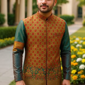 opulent ethnic jacket for men`s wear