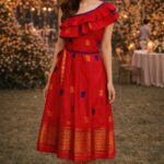 rannivat knee dress dress made of assam silk