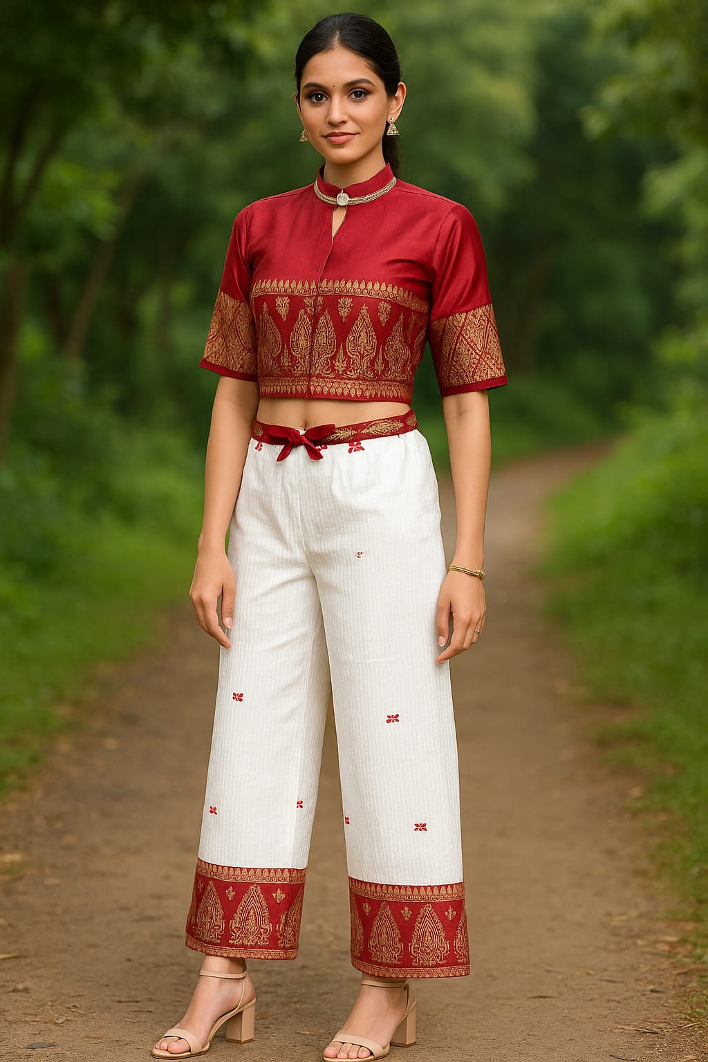 rannivat three piece cord set made of kesapat cotton and noni cotton