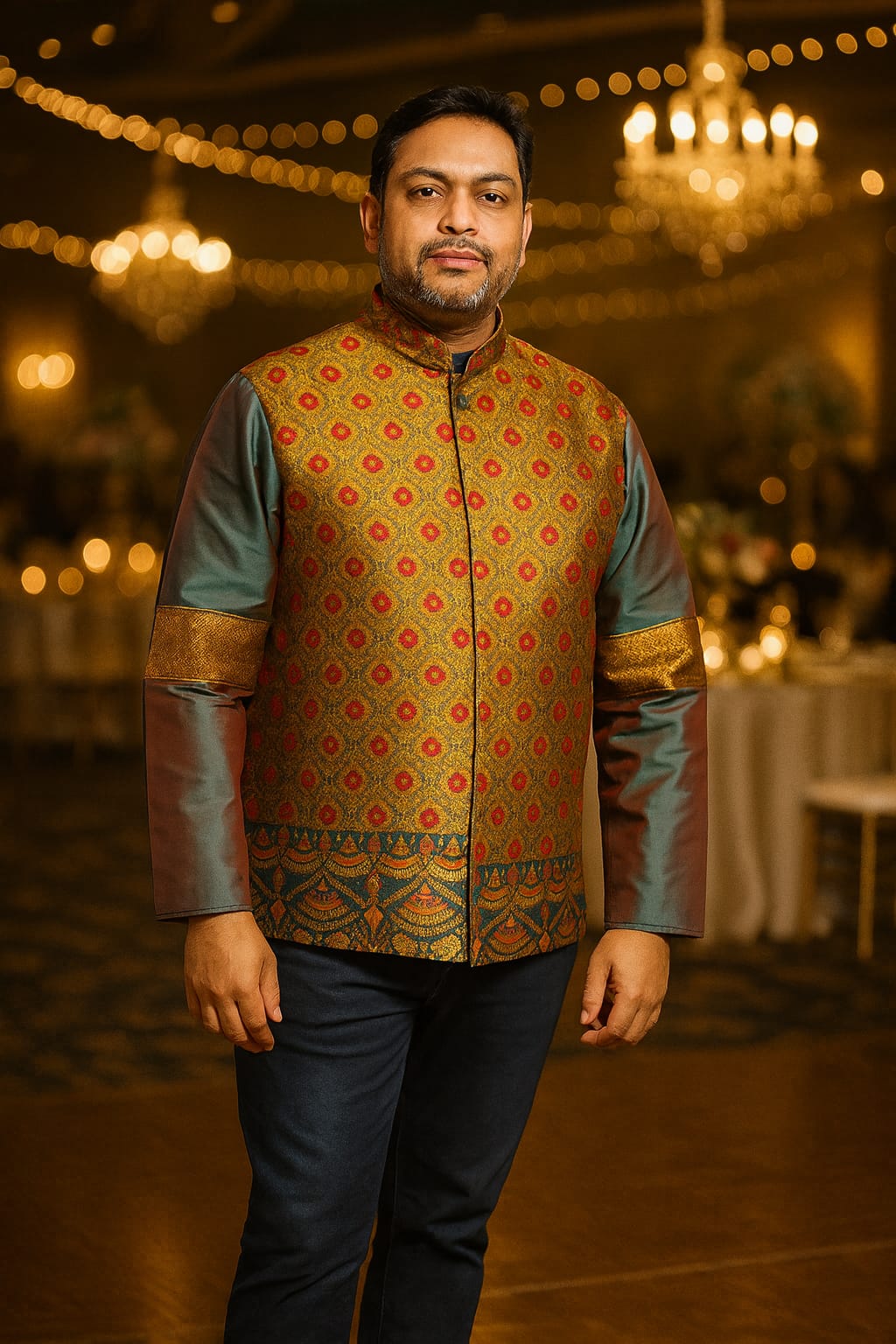 opulent ethnic jacket for men`s wear