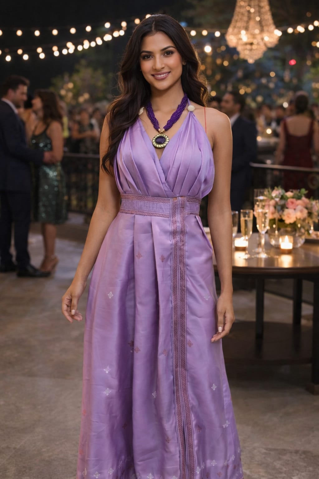 rannivat halter neckline silhouette dress