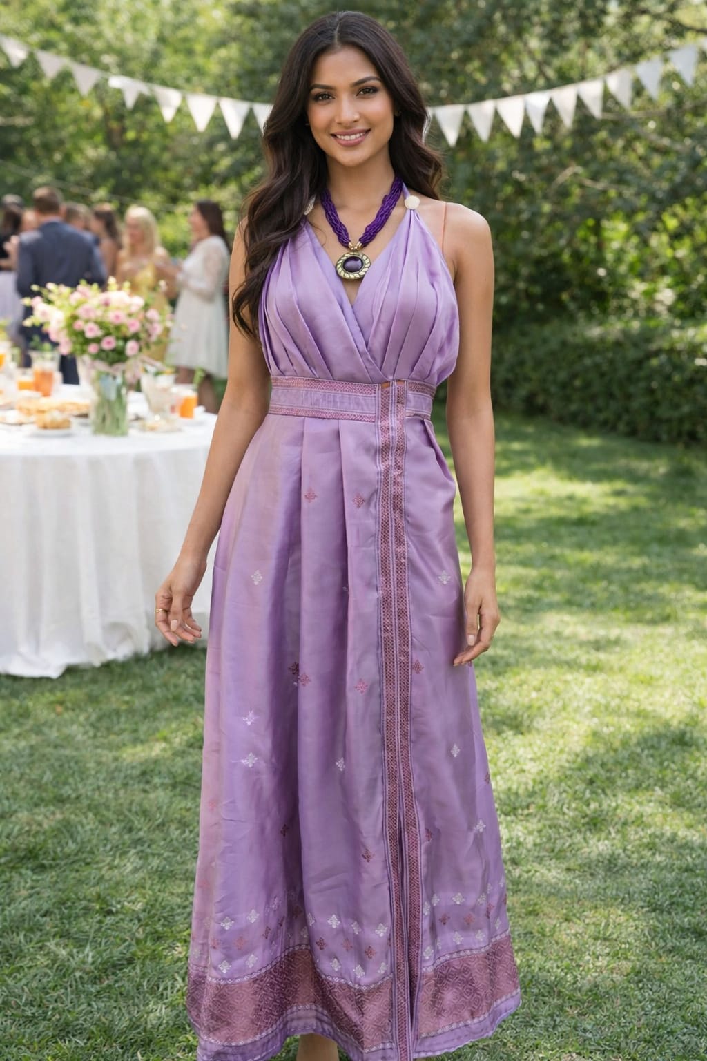 rannivat halter neckline silhouette dress