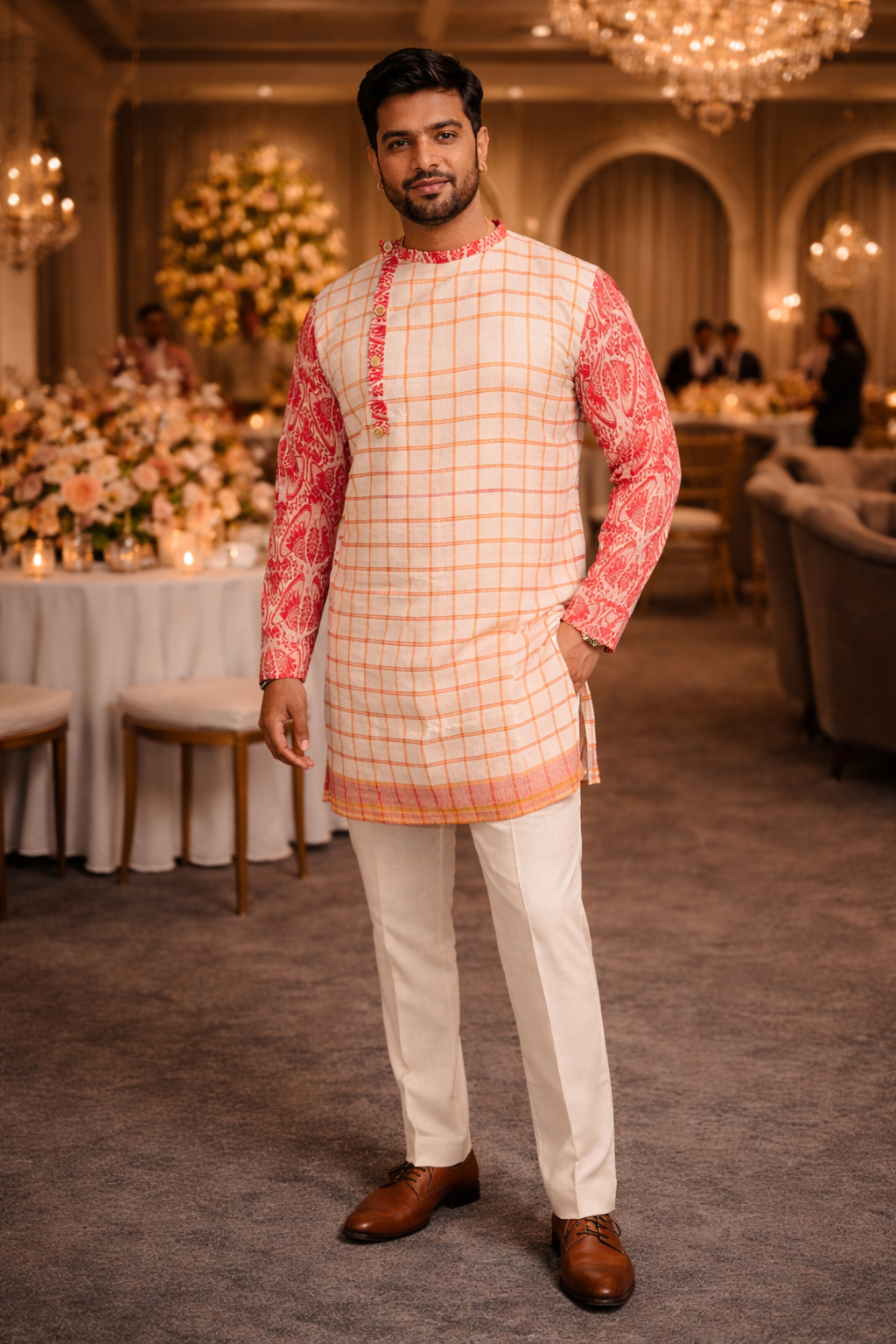 cottovia blend of cotton and silk kurta