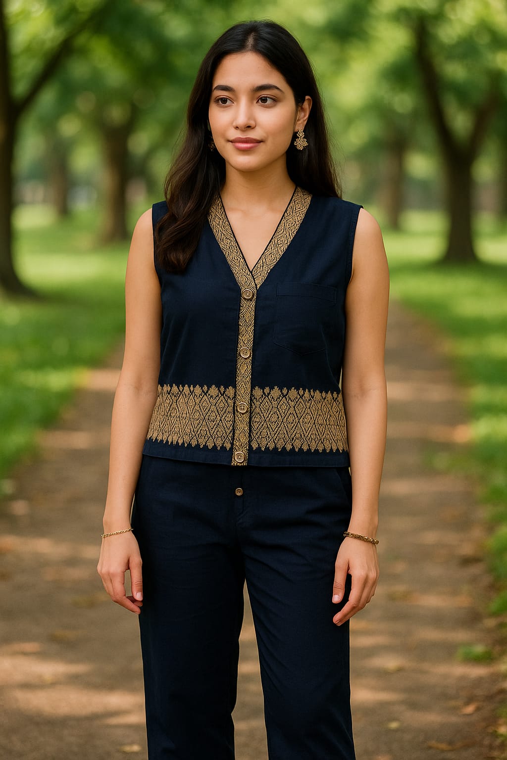 rannivat sleeveless cord set made of kesapat cotton