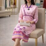 rannivat knee length collar one piece dress