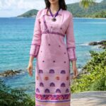 rannivat knee length collar one piece dress