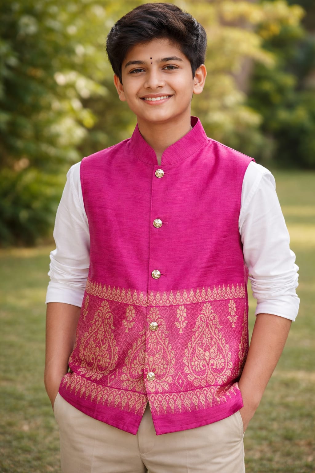 opulent all purpose half jacket made of kesapat cotton