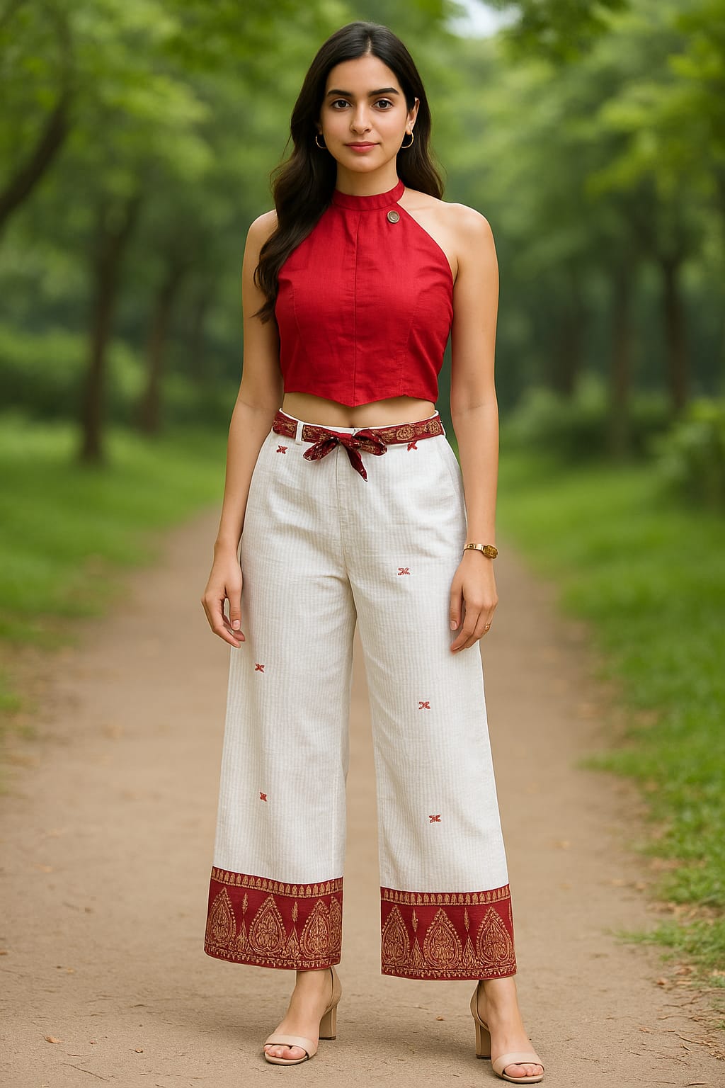 rannivat three piece cord set made of kesapat cotton and noni cotton