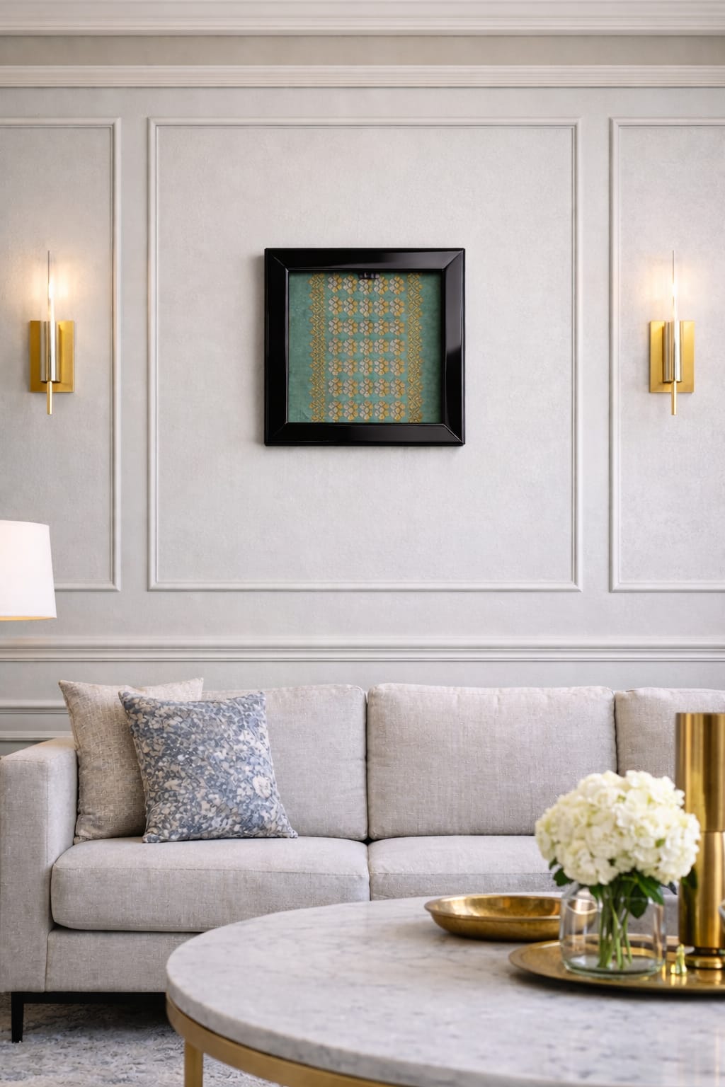 ad decor framed textile assam silk artefact