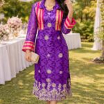 raanivat net crepe overlay dress