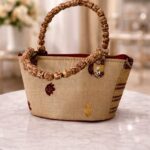velluria handcrafted muga silk handbag