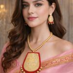 venucian handcrafted jewellery made of muga fabric