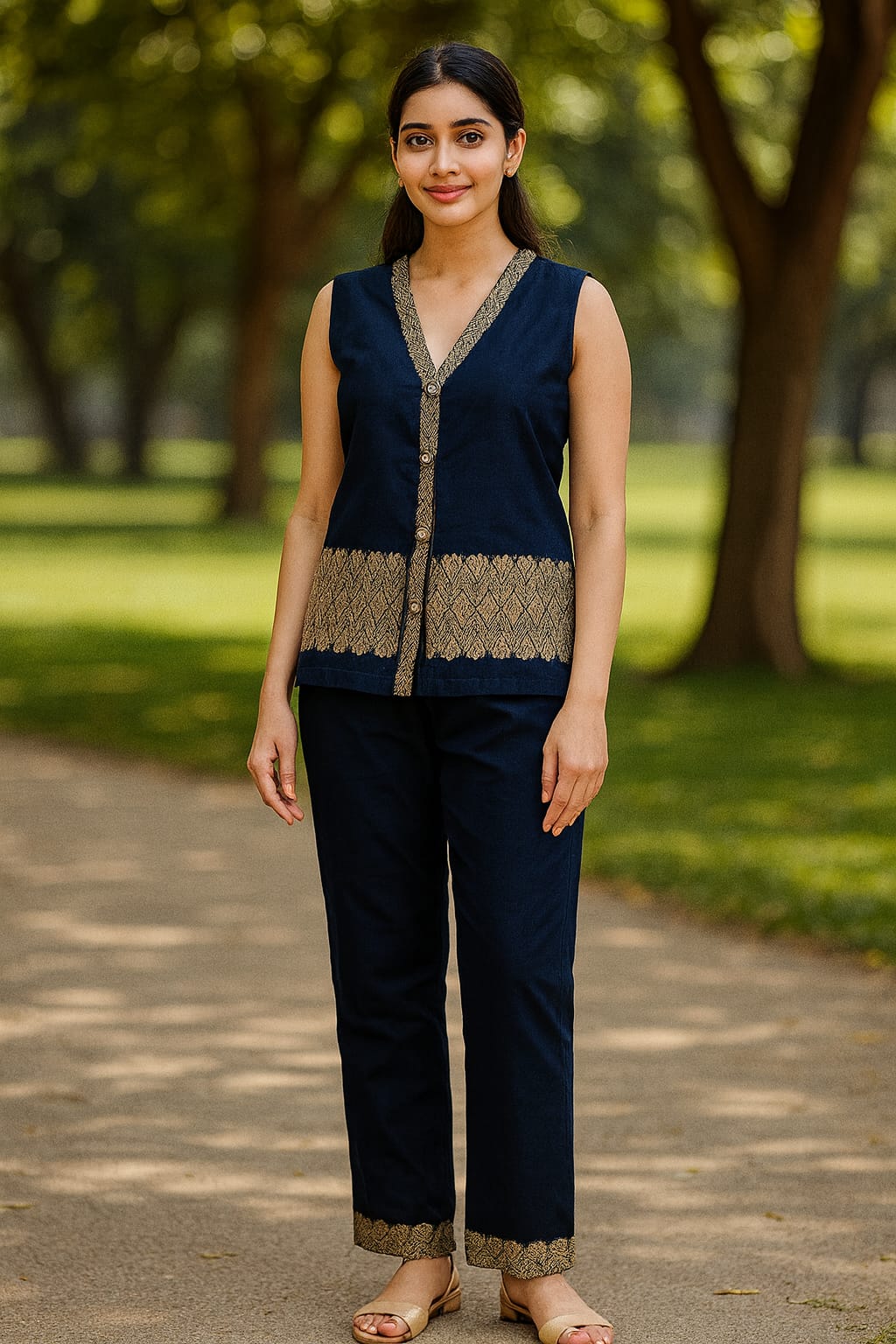 rannivat sleeveless cord set made of kesapat cotton