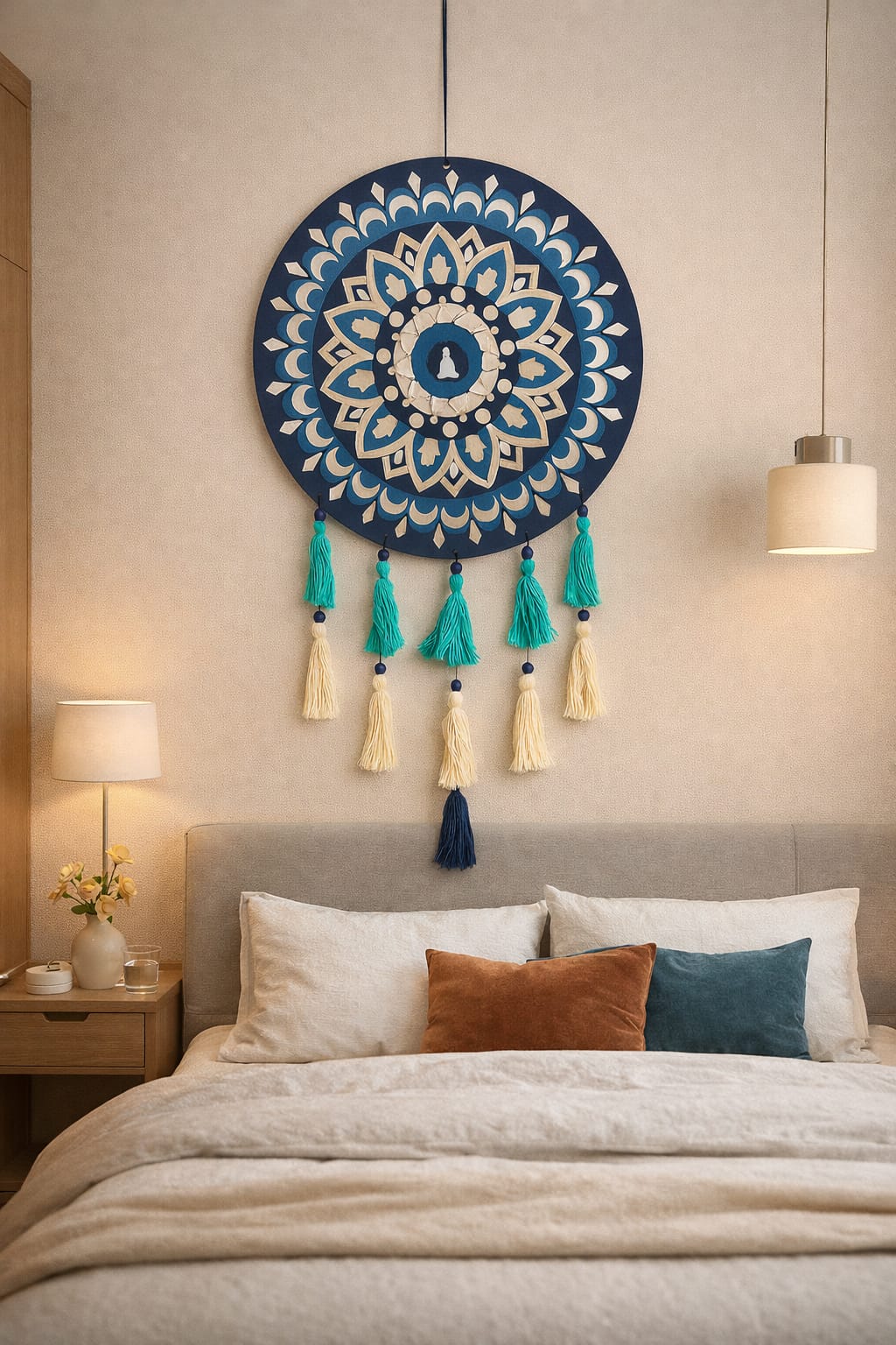 ad decor evil eye mandala wall hanging