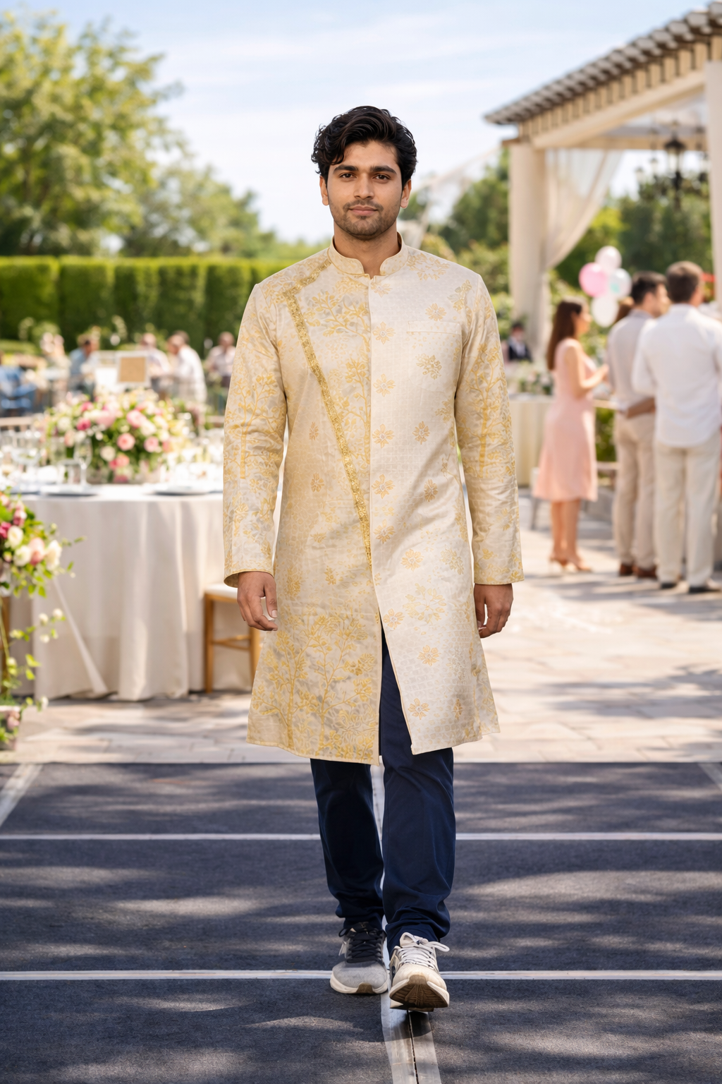 opulent premium semi silk designer kurta