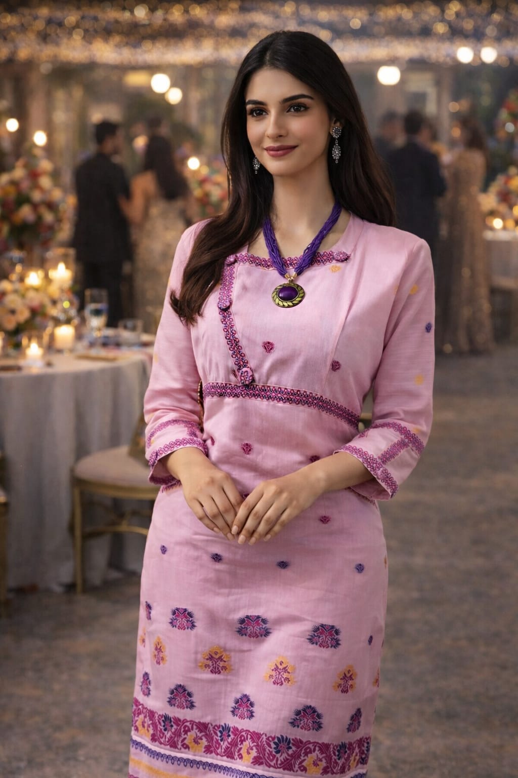 rannivat knee length collar one piece dress