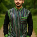 opulent men`s ethnic fushion wear made of silk