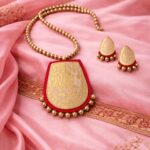 venucian handcrafted jewellery made of muga fabric