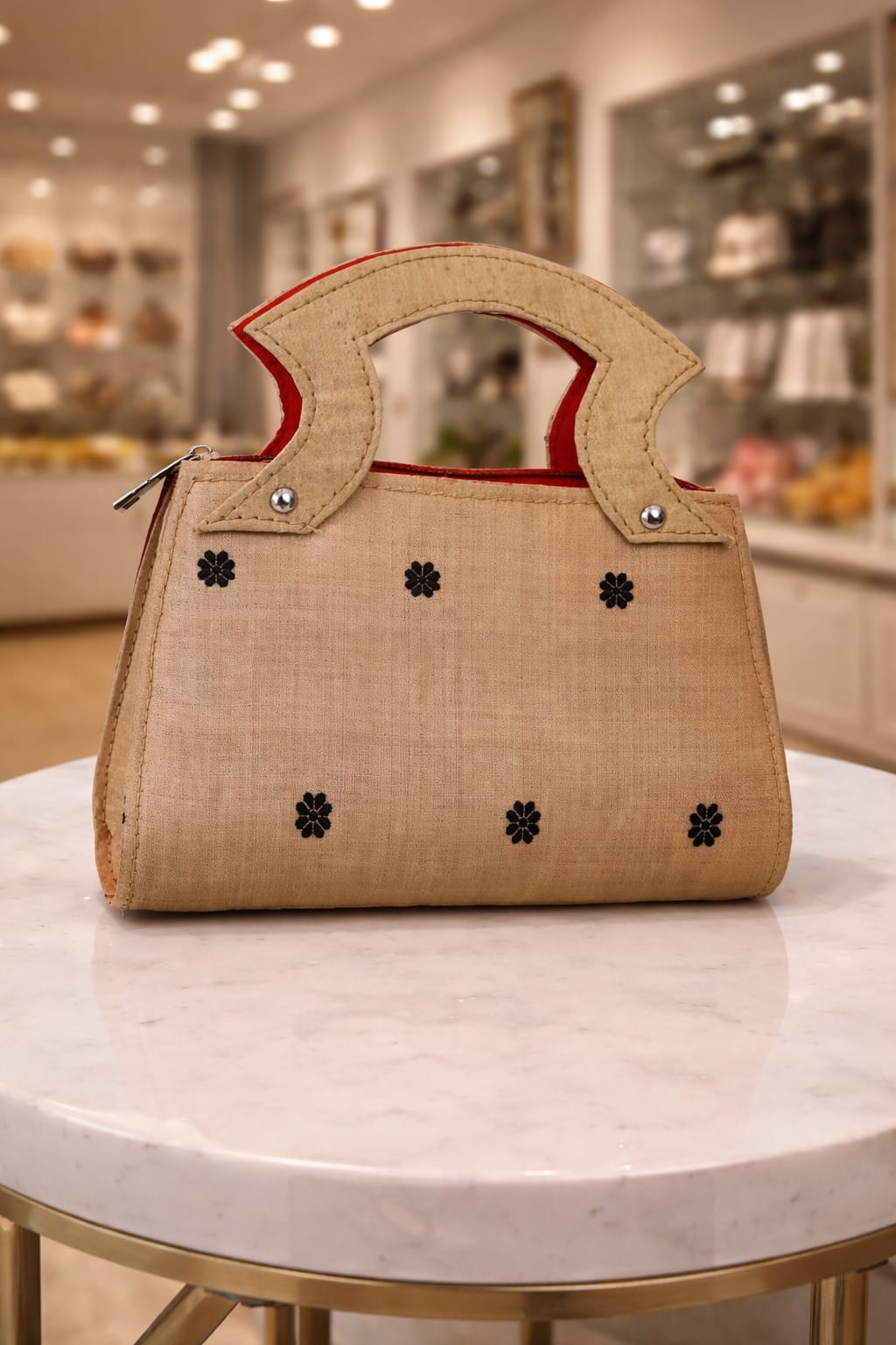 velluria handmade muga silk handbag