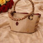 velluria handcrafted muga silk handbag