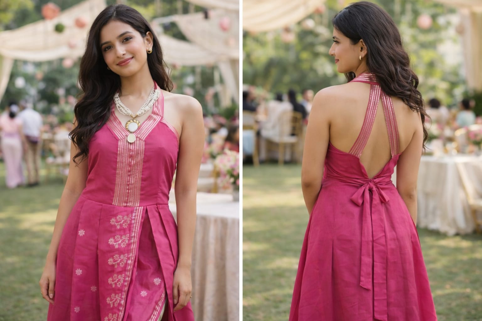 rannivat halter necked premium kesapat cotton dress