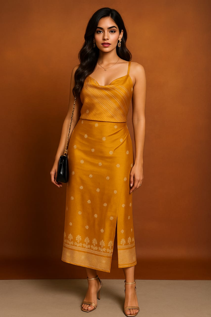 rannivat contemporary kesapat cotton slender strip dress