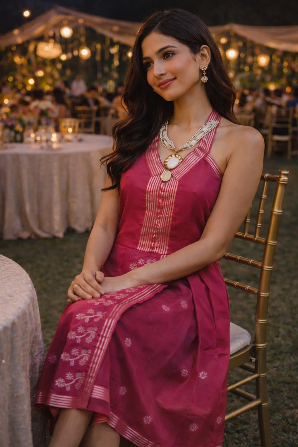 rannivat halter necked premium kesapat cotton dress