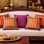 ad decor silk cushion cover set (set of 5 piece)