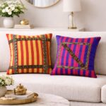 ad decor silk cushion cover set (set of 5 piece)