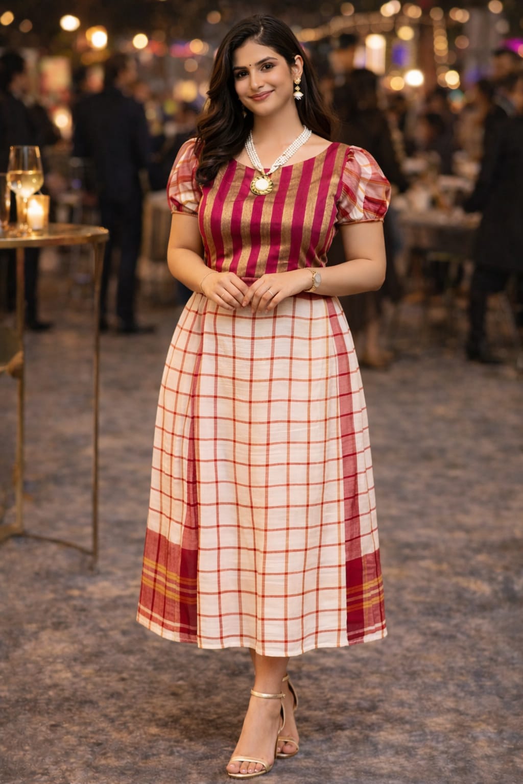 rannivat dress made of blend of organza silk and cotton