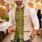 opulent peace silk and cotton blend half jacket