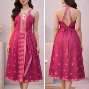 Home rannivat halter necked premium kesapat cotton dress