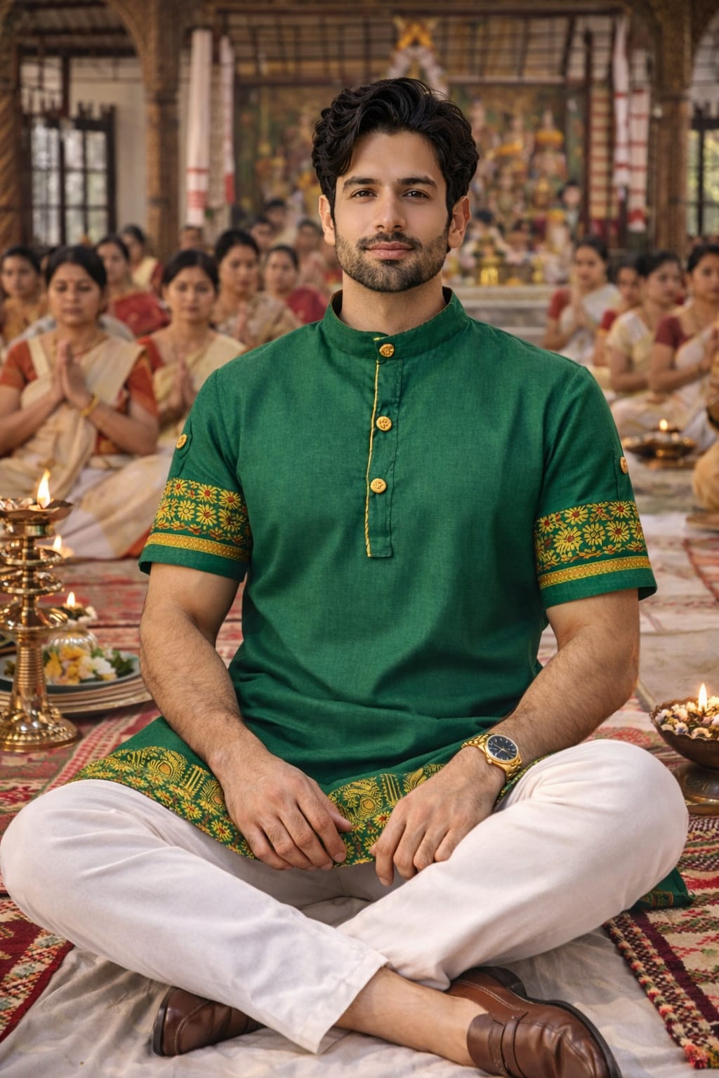 cottovia assenzaa emerald heritage pathani kurta