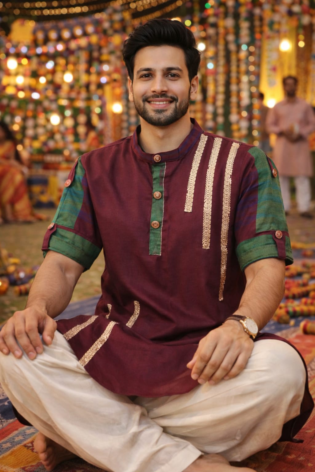 cottovia elegant short pathani cotton kurta