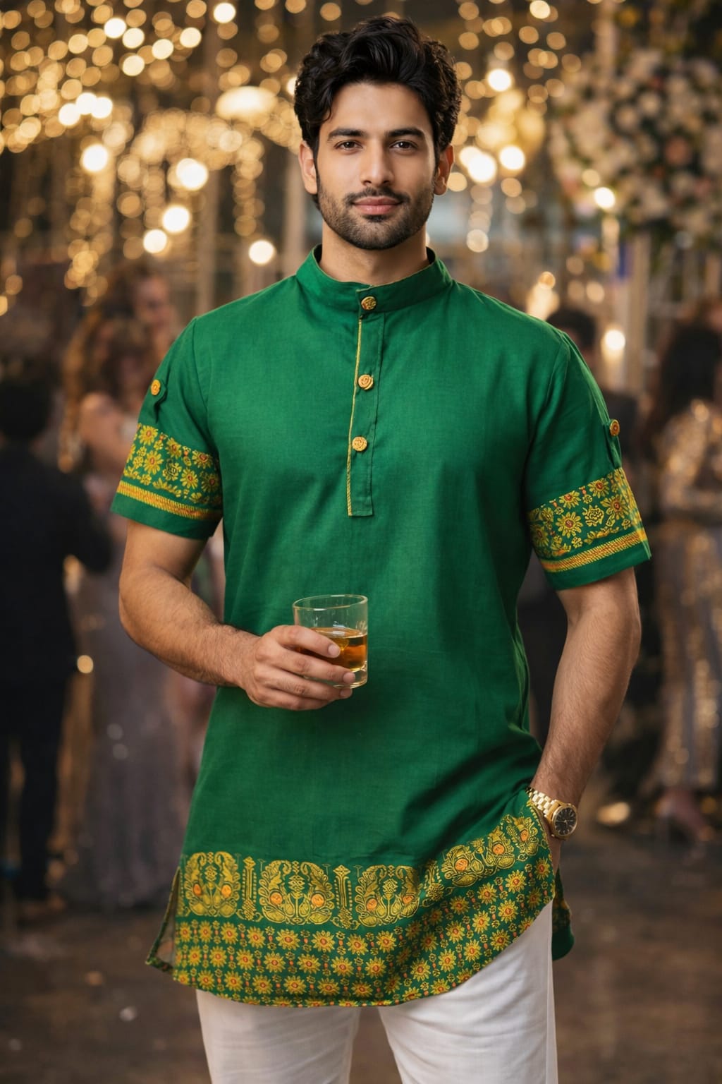 cottovia assenzaa emerald heritage pathani kurta