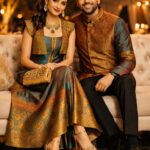assenzaa luxurious graceful couple dress made of silk