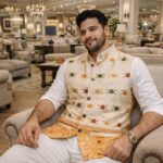 opulent modi collar half jacket made of assam silk