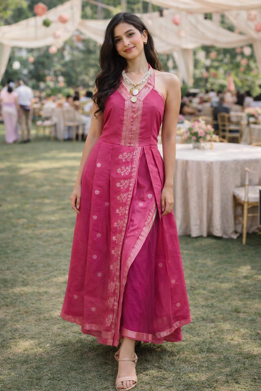 rannivat halter necked premium kesapat cotton dress