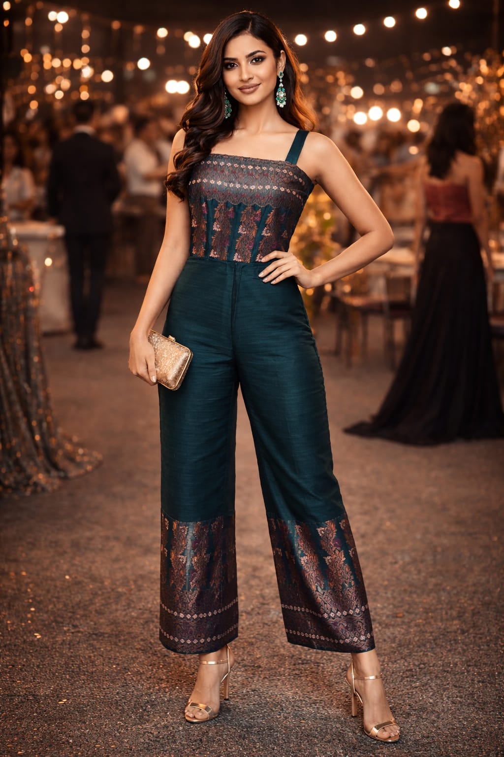 rannivat sophisticated mix silk jumpsuit