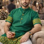 cottovia assenzaa emerald heritage pathani kurta