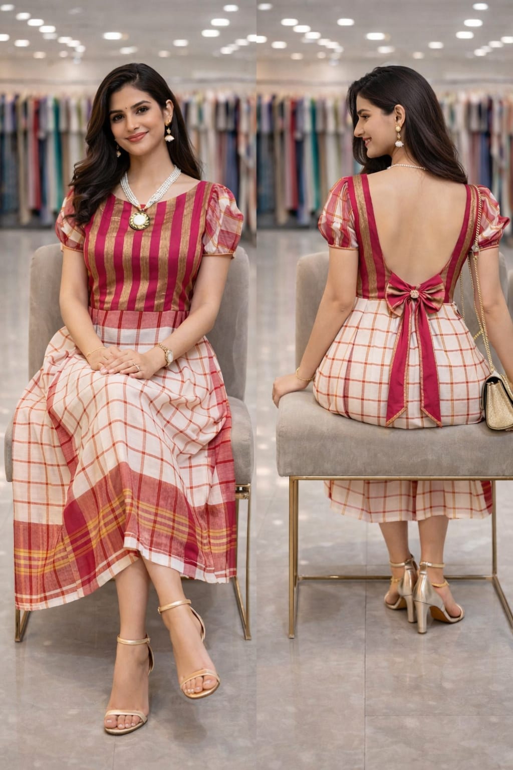 rannivat dress made of blend of organza silk and cotton